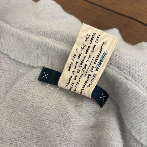 Anthropologie Cartonnier Light Blue Boiled Wool Ruffled Collared Cardigan XS - Picture 5 of 7